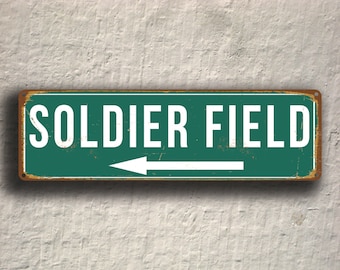 SOLDIER FIELD Signs, Soldier Field Sign, Soldier Field Stadium Sign, Soldier Field, Chicago Bears, Football Gifts, Bears Football