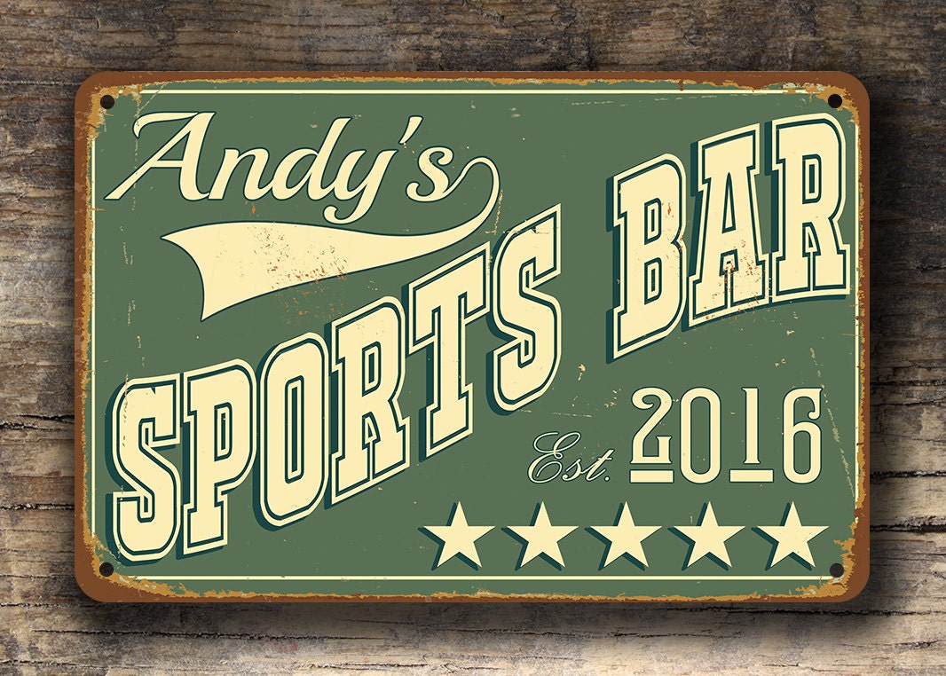 CUSTOM SPORTS BAR Sign Sports Bar Fan Zone SignCustomized Etsy