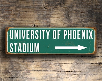 University of Phoenix Stadium Sign: Arizona Cardinals Vintage Style