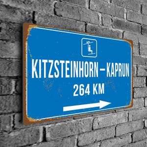 Custom Kitzsteinhorn-Kaprun Sign | Kitzsteinhorn-Kaprun Ski Sign | Kitzsteinhorn-Kaprun Distance Sign | Kitzsteinhorn-Kaprun Gifts | Ski Art