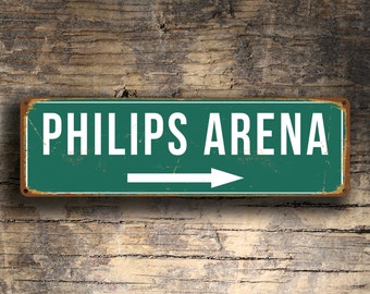 PHILIPS ARENA SIGN, Vintage style Philips Arena Sign, Philips Arena Stadium Sign, Philips Arena, Home of the Atlanta Hawks, Basketball Gifts