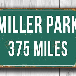 Personalized Miller Park Distance Sign: Milwaukee Brewers Decor