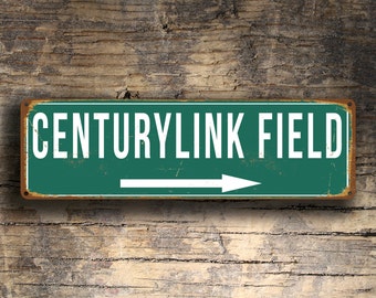 CENTURYLINK FIELD Signs, Vintage style Centurylink Field Signs, Centurylink Field Signs, Home of Seattle Seahawks, Football Gifts