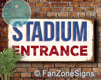 Stadium Entrance Sign: Vintage Style Sports Decor