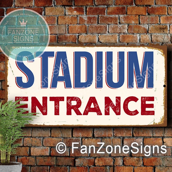 STADIUM ENTRANCE SIGN | Stadium Entrance Signs | Stadium | Baseball Decor | Man Cave Stadium Sign | Stadium Signs | Gift Sports Fan