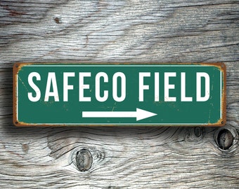 SAFECO FIELD SIGN, Vintage style Safeco Field Sign, Safeco Field Signs, Seattle Mariners, Baseball Signs, baseball Gifts, Mariners Signs