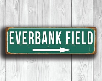 EVERBANK FIELD Sign, Vintage style Everbank Field Sign, Jacksonville Jaguars, Football Gifts, Jaguars Gifts, Jaguars Signs