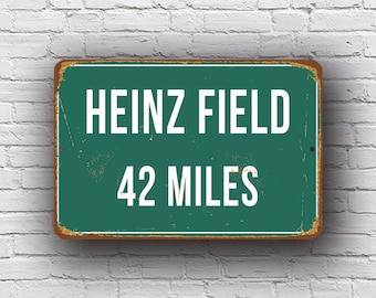 Personalized Heinz Field Distance Sign: Pittsburgh Steelers Home
