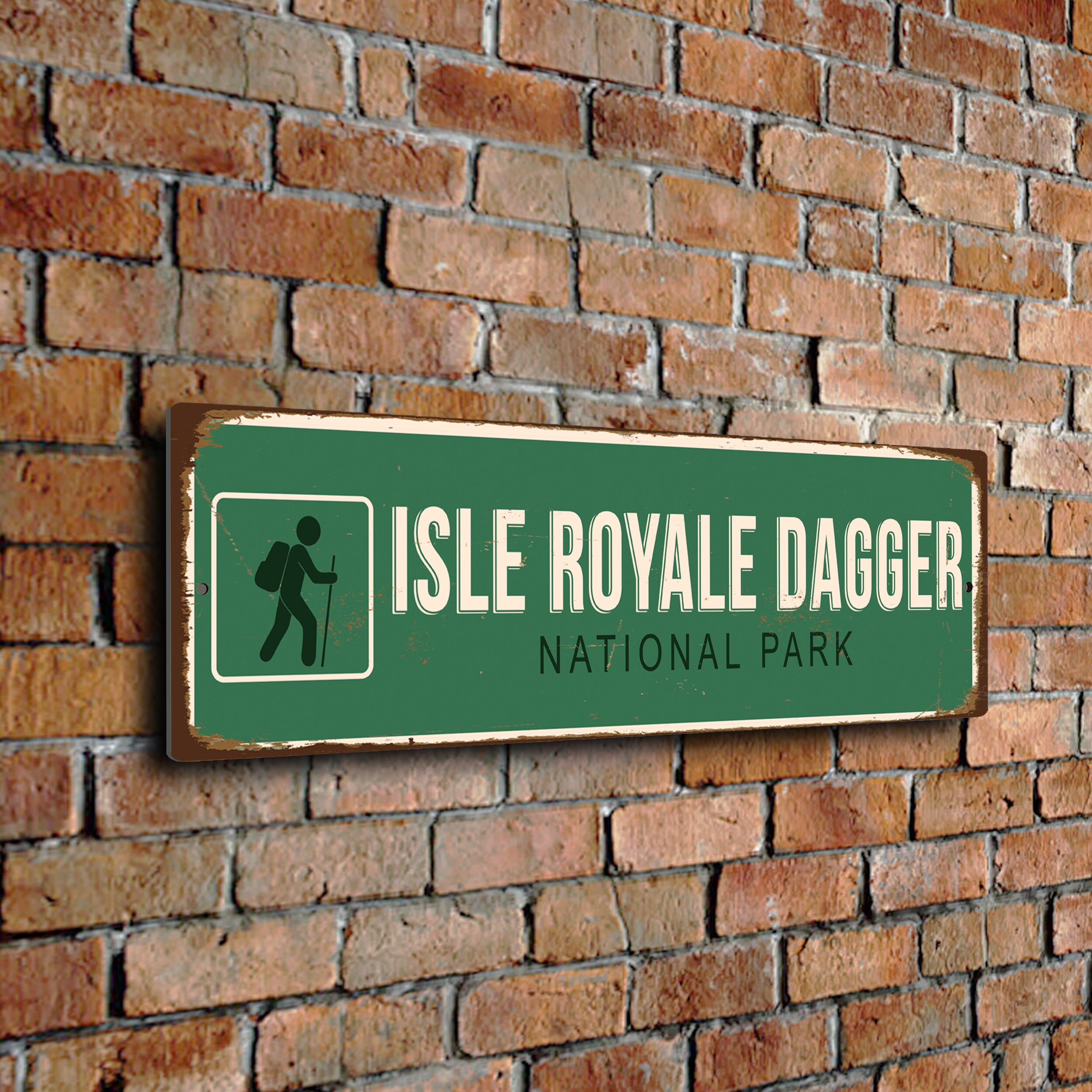 Isle Royale National Park Michigan Vintage Metal Sign, Fade Resistant ...