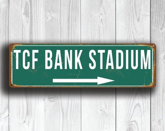 TCF Bank Stadium Signs, Vintage style TCF Bank Stadium Sign, Gophers, Minnesota Golden Gophers, Football Gifts, Golden Gophers