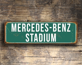 MERCEDES-BENZ Stadium Sign, Atlanta Falcons, Football Gifts, Falcons, Football signs,Atlanta Falcons Decal, Atlanta Football