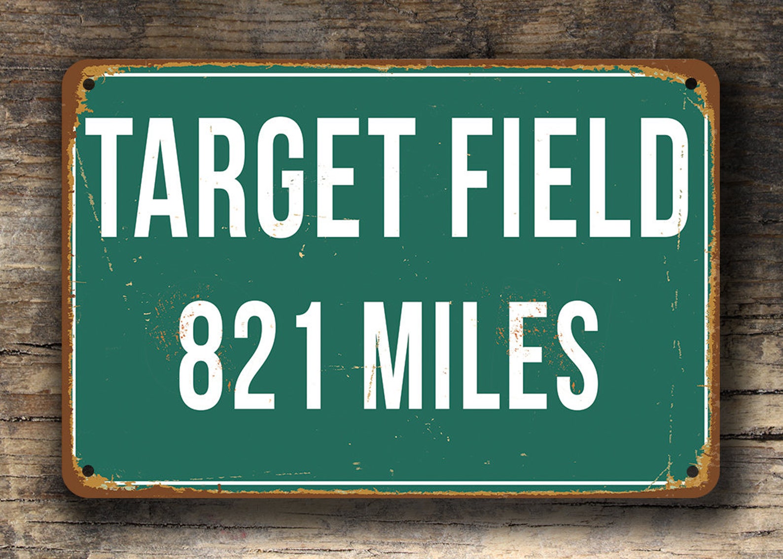 PERSONALIZED TARGET FIELD Distance Sign Target Field Stadium Etsy