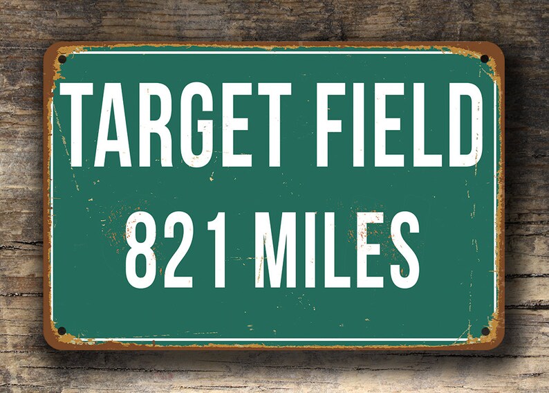Personalized Target Field Distance Sign: Minnesota Twins Decor - Etsy