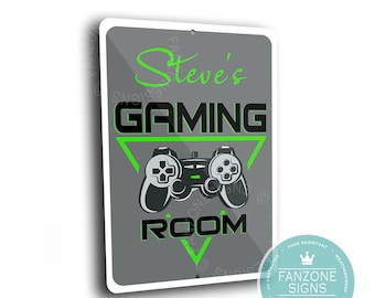 CUSTOM GAMING ROOM Sign, Gaming Room, Gamer, Game Room, Gift for Gamer, Customized Sign, Gamer Gift, Personalized Sign, Gaming Room Signs