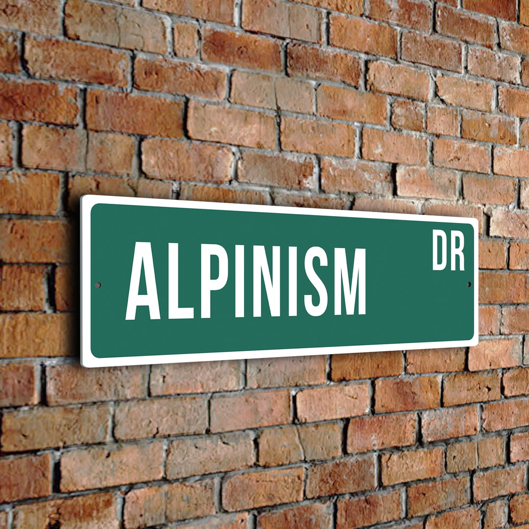 Alpinism Street Sign: Vintage Style Sports Fan Gift - Etsy