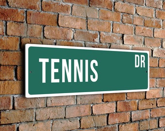 Tennis Street Sign, Vintage Style Sports Signs, Sports Fan Gift, Sports Sign, FZSSS190124097