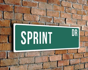 Sprint Street Sign, Vintage Style Sports Signs, Sports Fan Gift, Sports Sign, FZSSS190124094