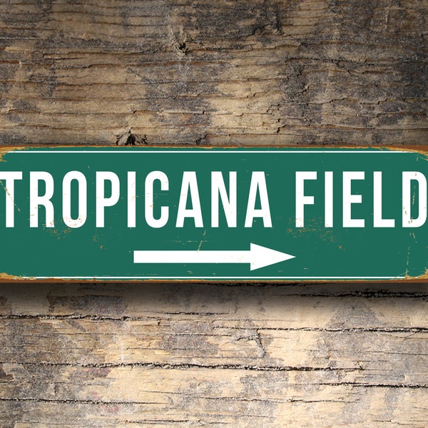 TROPICANA FIELD SIGNS, Vintage style Tropicana Field Sign, Home of the Tampa Bay Rays, Baseball Signs, Rays, baseball Gifts, Tampa Bay Rays