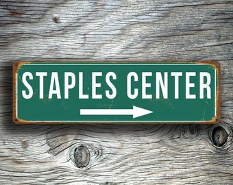 STAPLES CENTER Sign, Staples Center Sign, Staples Center Stadium Sign, Staples Center, Home of the Los Angeles Lakers, LA Lakers Gifts