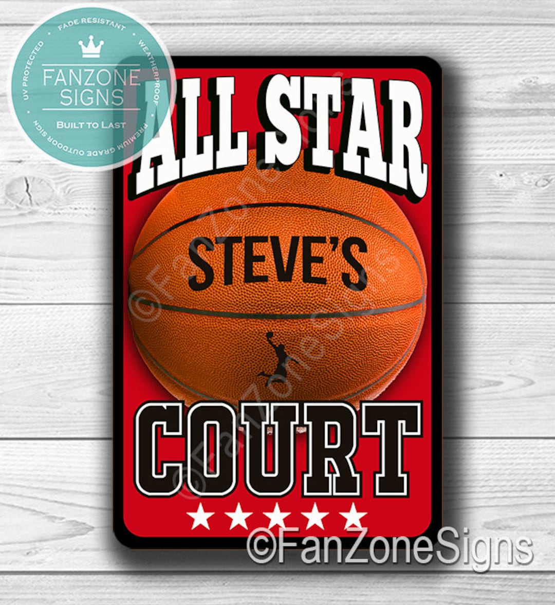 CUSTOM BASKETBALL COURT Sign, Basketball Court Sign, Personalized Signs