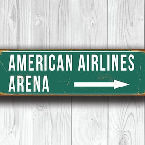 AMERICAN AIRLINES  ARENA Sign, Vintage style American Airlines Arena Sign, Home of the Miami Heat, Basketball Gifts, Miami Heat Gifts
