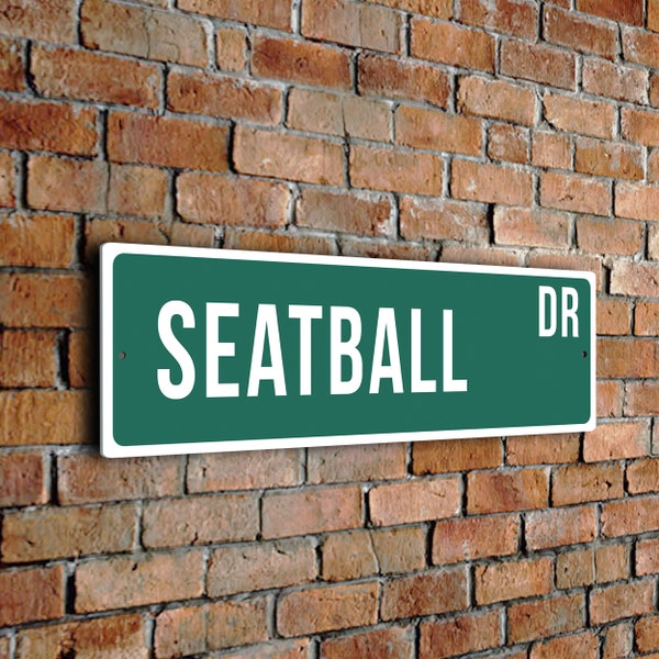 Sitzball Straßenschild, Vintage Style Sportschilder, Sport Fan Geschenk, Sportschild, FZESS190124206