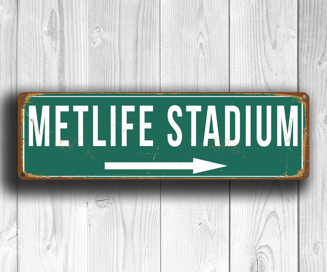 Vintage Style Metlife Stadium Sign: NY Giants, NY Jets Football Gift - Etsy