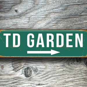 TD Garden Sign, Vintage style TD Garde Sign, TD Garde Stadium Sign, T D Garden, Home of the Boston Celtics Basketball Gifts