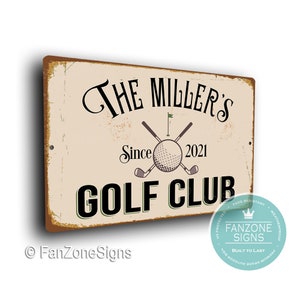 GOLF CLUB Sign, Personalized Golf Club Signs, Family Name Golf Club Signs, Golf, Personalized Golf Club, Golf Club Decor, Golf Club Signs
