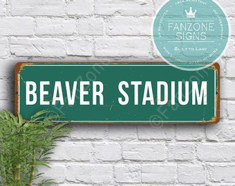 BEAVER STADIUM Sign, Penn State Nittany Lions Souvenir, Vintage style Beaver Stadium Sign, Penn State Nittany Lions, Beaver Stadium Sign