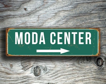 MODA CENTER SIGN, Vintage style Moda Center Sign, Moda Center Stadium Sign, Moda Center, Home of Portland Trail Blazers, Basketball Gifts