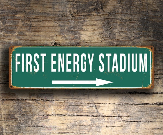 FIRST ENERGY Stadium Sign, Vintage Style Stadium Signs, Home of the  Cleveland Browns, Football Gifts, Cleveland Browns Gifts, 
