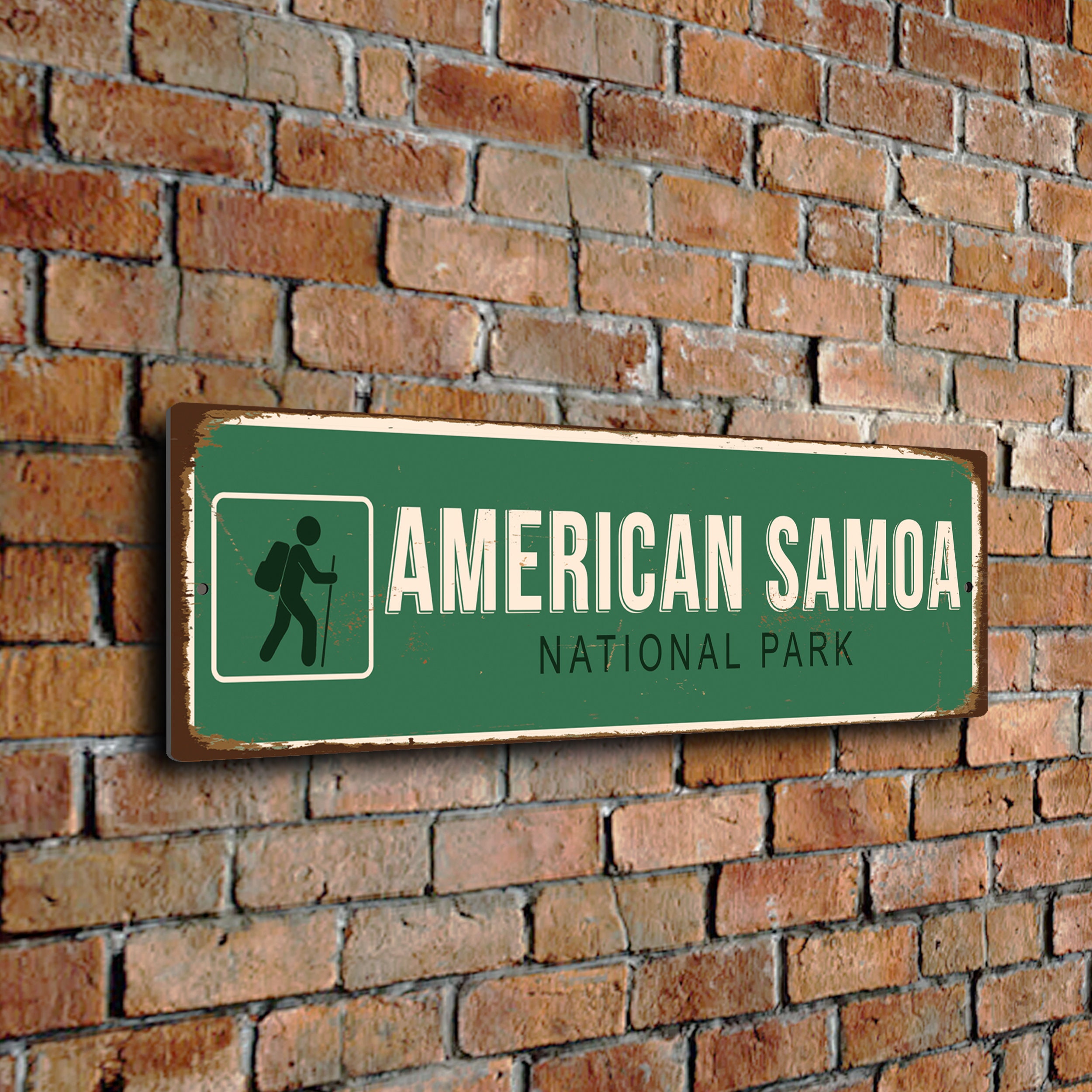 Simoa Sign American Samoa National Park Sign: Vintage Style Travel Decor - Etsy