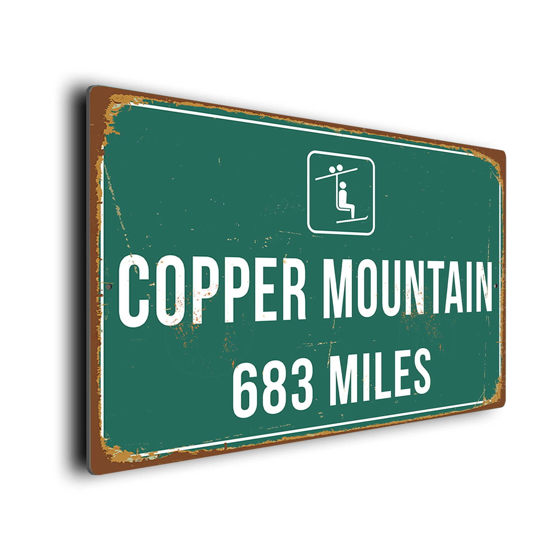 Personalized Copper Mountain Distance Sign: Ski Resort Decor - Etsy