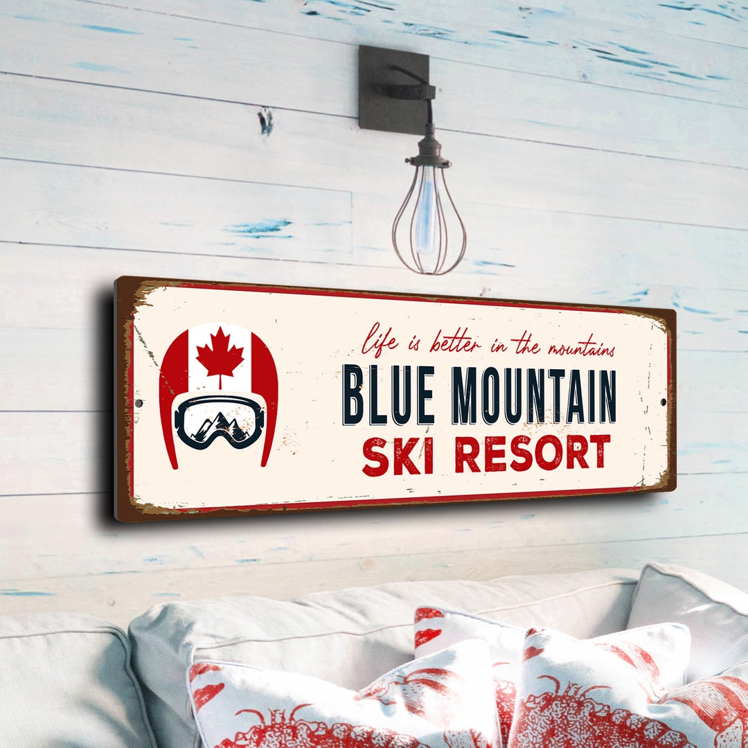 Lodge Schild Metall - Vintage Bär Design 20x30cm Für Wanddekoration