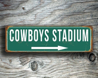 COWBOYS STADIUM Sign, Vintage style Cowboys Stadium Sign, Cowboys Stadium Sign, Cowboys Stadium, Dallas Cowboys, Football Gifts