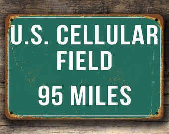 US Cellular Field, Distance Sign, US Cellular Field Stadium, US Cellular Field Miles, White Sox Sign, White Sox Gifts, Chicago White Sox