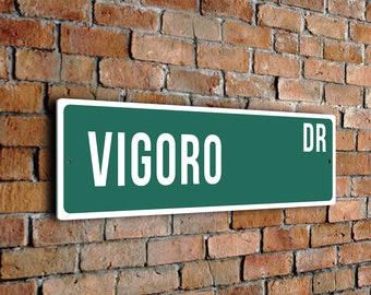 Vigoro Street Sign, Vintage Style Sports Signs, Sports Fan Gift, Sports Sign, FZSSS190124098