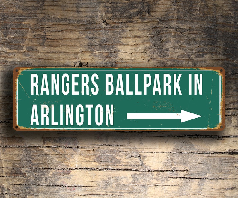 RANGERS BALLPARK In Arlington Sign Vintage style Rangers | Etsy