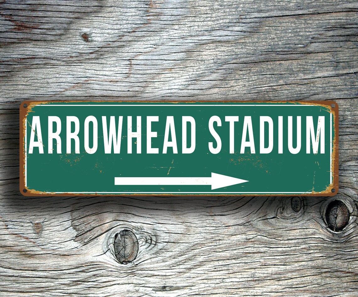 Arrowhead Stadium Sign: Vintage Style Chiefs Football Decor - Etsy