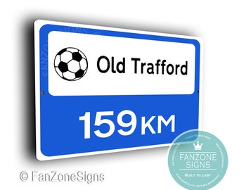 PERSONALIZED Old Trafford Schild, Manchester United FC, MUFC Geschenke, Old Trafford Geschenke, Straßenschilder, Man Utd Souvenir, Old Trafford Souvenir