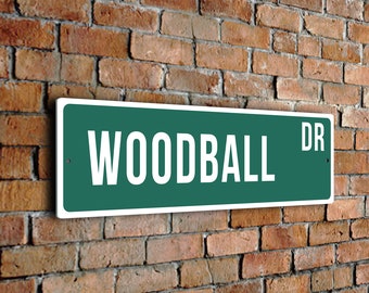 Plaque de rue Woodball, enseignes de sport de style vintage, cadeau pour fan de sport, enseigne de sport, FZSSS190124225