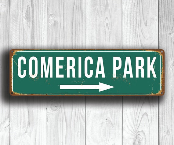 Comerica Park Sign: Vintage Style Detroit Tigers Decor