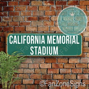 California Memorial Stadium Sign, California Golden Bears Souvenir, Vintage style California Memorial Stadium Sign, California Golden Bears