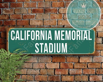 California Memorial Stadium Sign, California Golden Bears Souvenir, Vintage style California Memorial Stadium Sign, California Golden Bears