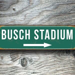 BUSCH STADIUM SIGN, Vintage style Busch Stadium Sign, Busch Stadium Signs, Home of the St. Louis Cardinals, Baseball Signs, Cardinals Decal