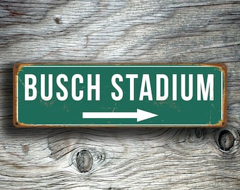 BUSCH STADIUM SIGN, Vintage style Busch Stadium Sign, Busch Stadium Signs, Home of the St. Louis Cardinals, Baseball Signs, Cardinals Decal
