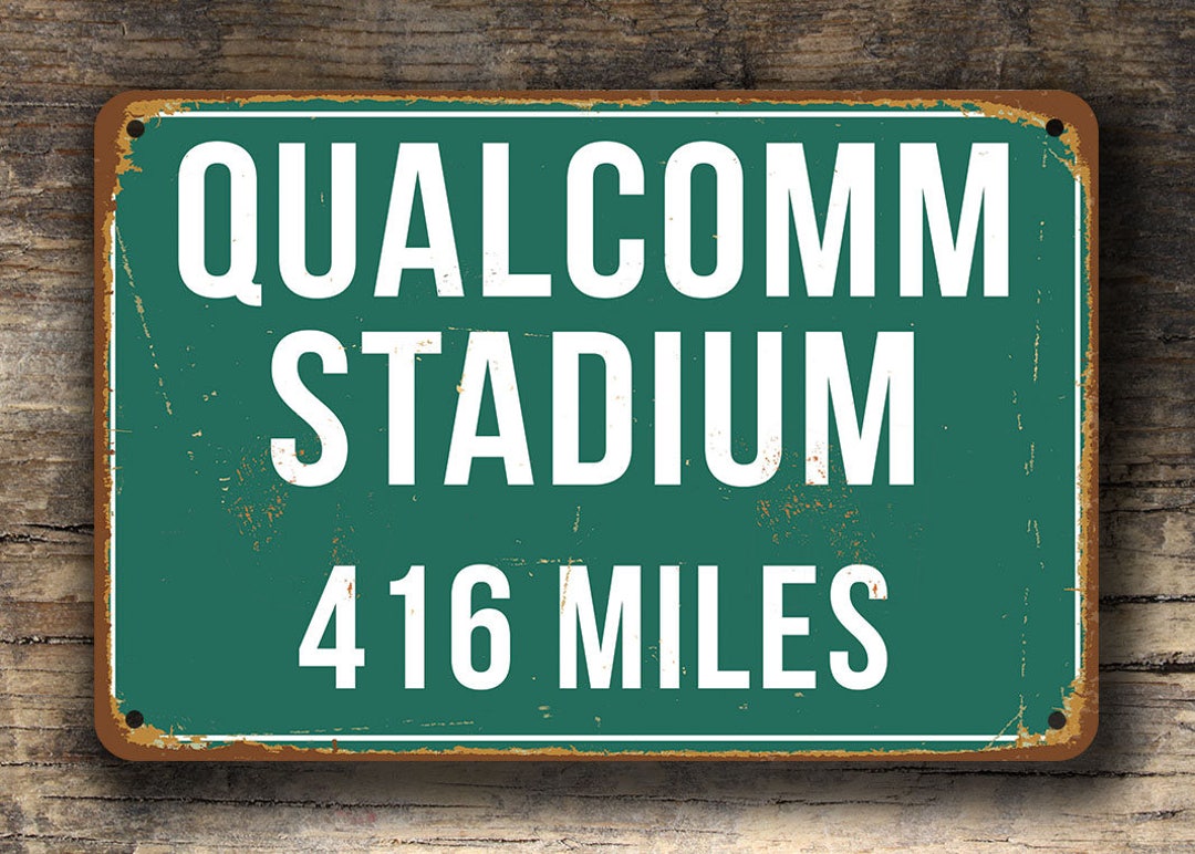 STADIUM Miles Sign Stadium Distance Sign Etsy