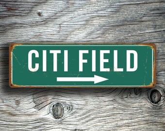 CITI FIELD SIGNS, Vintage style Citi Field Sign, baseball Stadium Signs, Home of the New York Mets, baseball Gifts, Baseball Decor, Mets