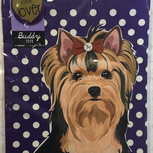 Yorkshire terrier Tote Bag with pin
